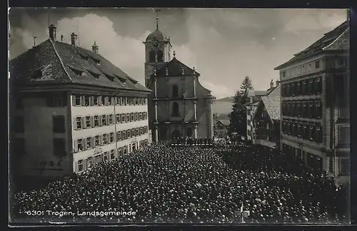 AK Trogen, Versammlung der Landsgemeinde auf dem Rathausplatz