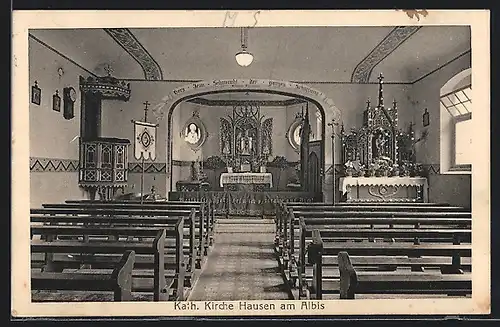 AK Hausen am Albis, Innenansicht Katholische Kirche