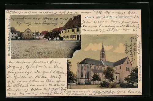 AK Heilsbronn, Münsterkirche, Kloster und Marktplatz