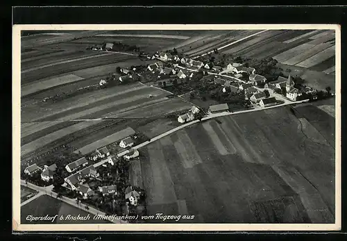 AK Elpersdorf / Mittelfranken, Gesamtansicht vom Flugzeug aus