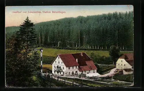 AK Reiselfingen, Gasthof zur Linsimühle