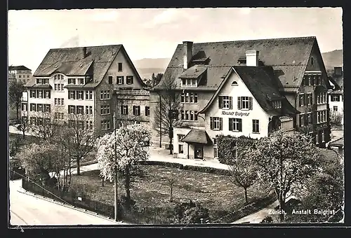 AK Zürich, Blick auf die Anstalt Balgrist