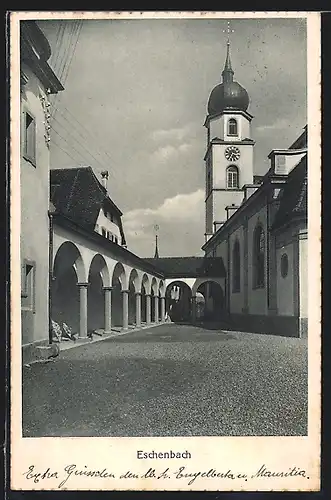 AK Eschenbach, Strassenpartie zur Kirche