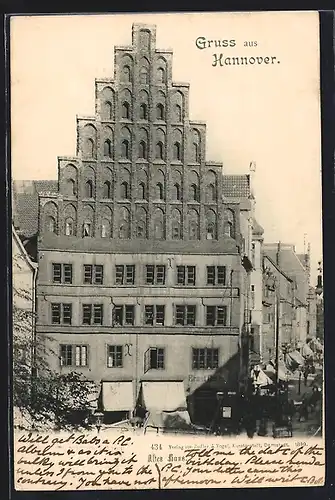 AK Hannover, Altes Haus, Geschäft, Bes. Ernst Grote