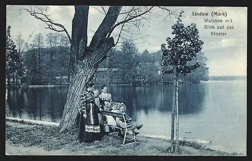 AK Lindow (Mark), Wutzsee mit Blick auf das Kloster