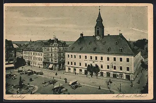 AK Annaberg / Erzg., Markt mit Rathaus