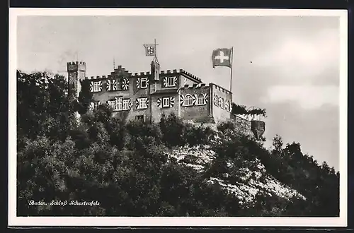 AK Baden, Ansicht von Schloss Schartenfels