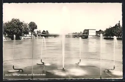 AK Aarau, Springbrunnen und Kettenbrücke