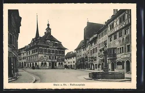 AK Stein a. Rhein, Rathausplatz