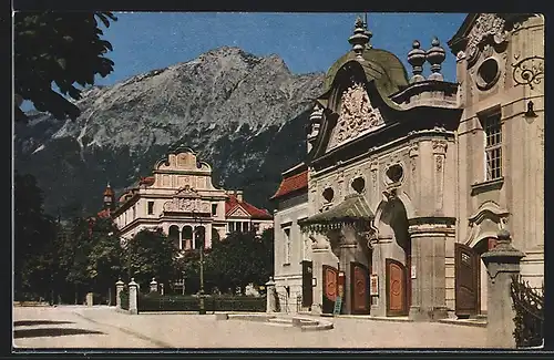 AK Bad Reichenhall, Kurhaus mit Cafe Flora