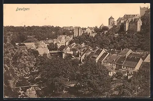 AK Bautzen, Blick zum Ort