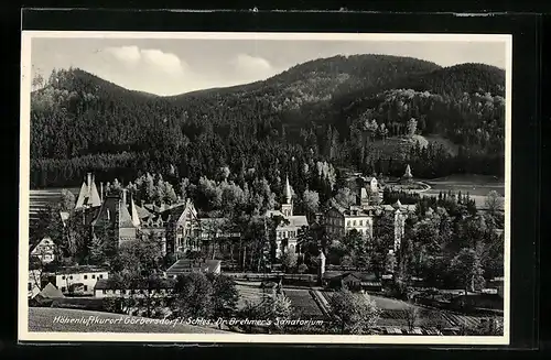 AK Görbersdorf i. Schles., Ortsansicht mit Dr. Brehmer`s Sanatorium