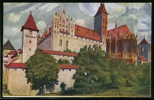 Künstler-AK Marienburg, Panorama