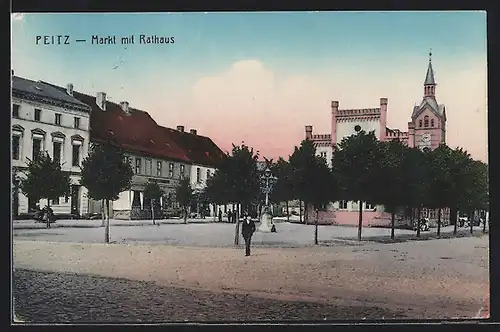 AK Peitz, Markt mit Rathaus