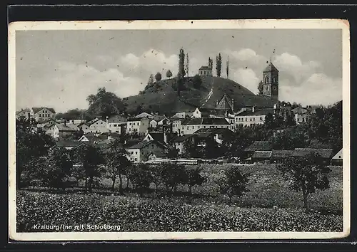 AK Kraiburg / Inn, Totale mit Schlossberg