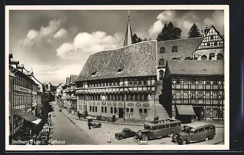 AK Stolberg / Harz, Blick auf das Rathaus