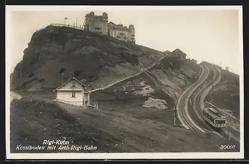 AK Rigi-Kulm, Kessiboden mit Arth-Rigi-Bahn