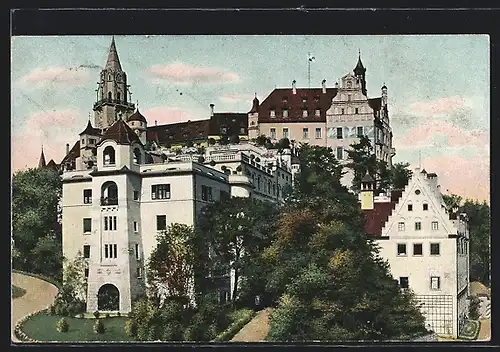 AK Sigmaringen, Blick zum Schloss