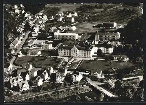 AK Sigmaringen, Fürst Carl-Landeskrankenhaus vom Flugzeug aus