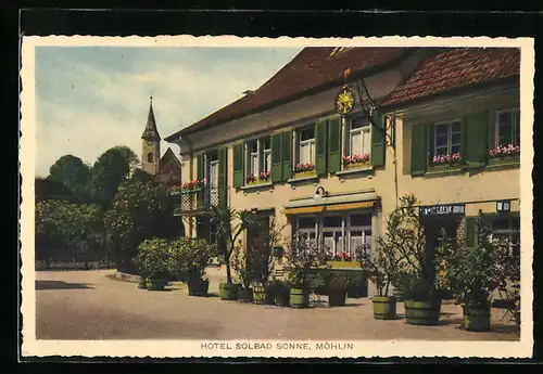 AK Möhlin, Hotel Solbad Sonne, Kirchenansicht