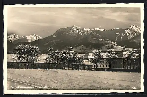 AK Sonthofen, Winterpanorama der Karpathenkaserne