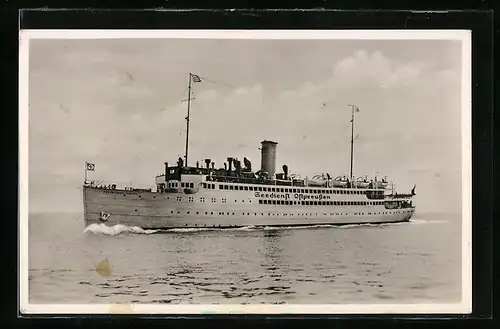 AK M.S. Hansestadt Danzig in voller Fahrt