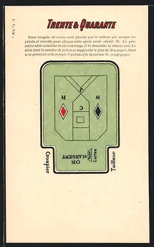 AK Kartenspiel Trente & Quarante