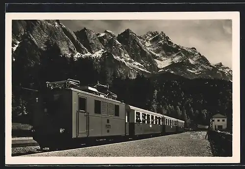 AK Bayrische Zugspitzbahn am Bahnhof Elbsee