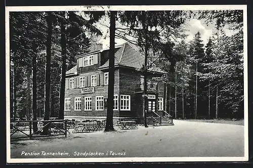 AK Sandplacken i. Taunus, Pension Tannenheim Adolf Jäger