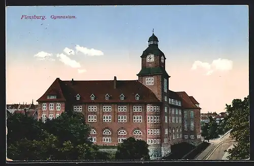 AK Flensburg, Ansicht vom Gymnasium