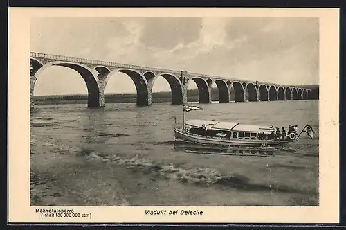 AK Delecke, Möhnetalsperre mit Viadukt