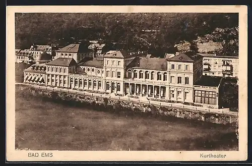 AK Bad Ems, Kurtheater aus der Vogelschau