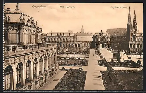 AK Dresden, Kgl. Zwinger, Sophienkirche