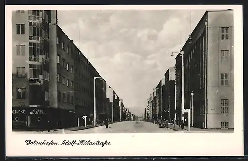 AK Gotenhafen, strasse und Goten-Apotheke