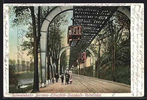 AK Barmen, Schwebebahn Barmen-Elberfeld-Sonnborn Vohwinkel