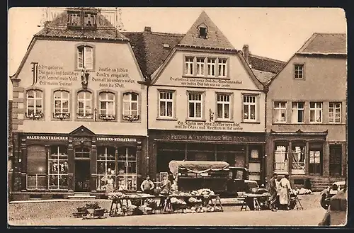 AK St. Wendel, Häuser mit Bekenntsnissprüchen am Domplatz