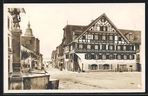 AK Küssnacht, Gasthaus zum Engel am Hauptplatz