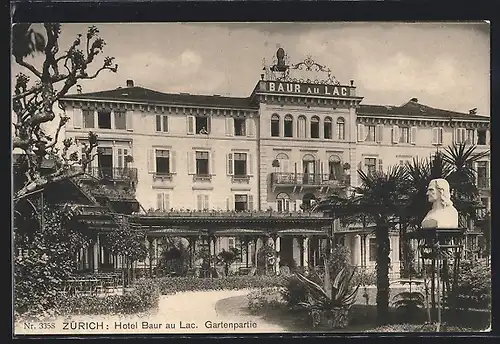 AK Zürich, Hotel Bauer au Lac