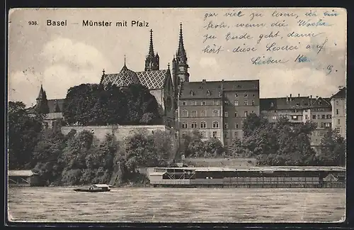 AK Basel, Münster mit Pfalz