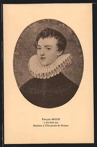 Künstler-AK Francois Bacon à dix-huit ans Etudiant à l`Universite de Poitiers
