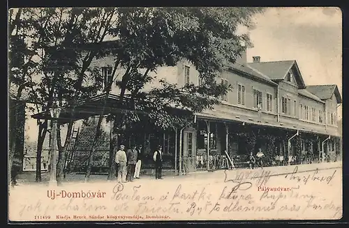 AK Uj-Dombóvár, Palyaudvar, Bahnhof