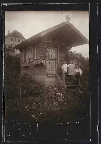 Foto-AK Tuttlingen, Kleingarten an der Brühlmühle ca. 1926