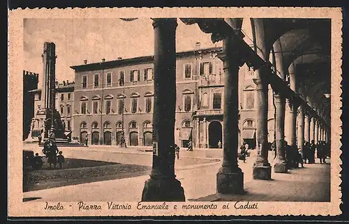 AK Imola, Piazza Vittorio Emanuele e monumento ai Caduti