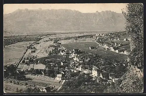 AK Vaduz, Ortsansicht vom Berg aus