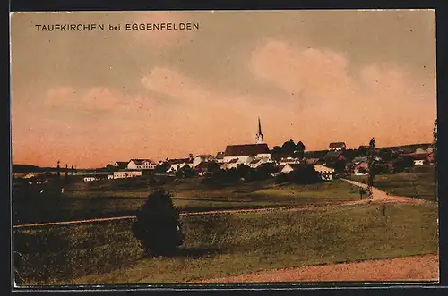 AK Taufkirchen bei Eggenfelden, Ortsansicht aus der Ferne