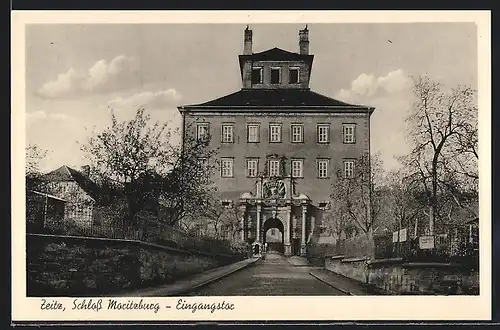 AK Zeitz, Eingangstor vom Schloss Moritzburg