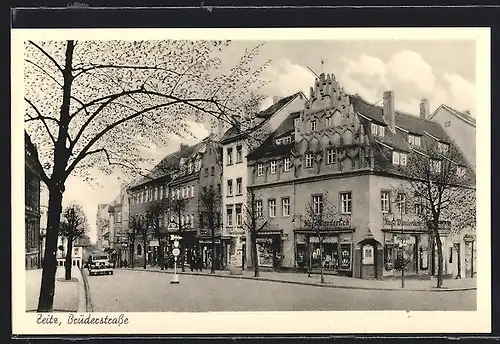 AK Zeitz, Brüderstrasse mit Auto