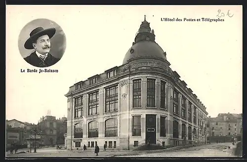 AK Limoges, L`hotel des Postes et Télégraphes, le Barde Jo-Buisson