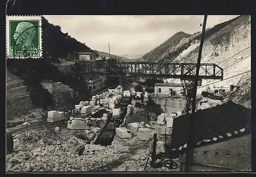 AK Cave di Carrara, Stazione di Fantiscritti, Marmorsteinbruch