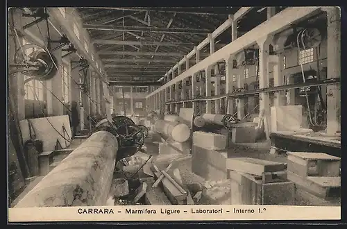 AK Carrara, Marmifera Ligure, Laboratori, Interno, Marmorsteinbruch